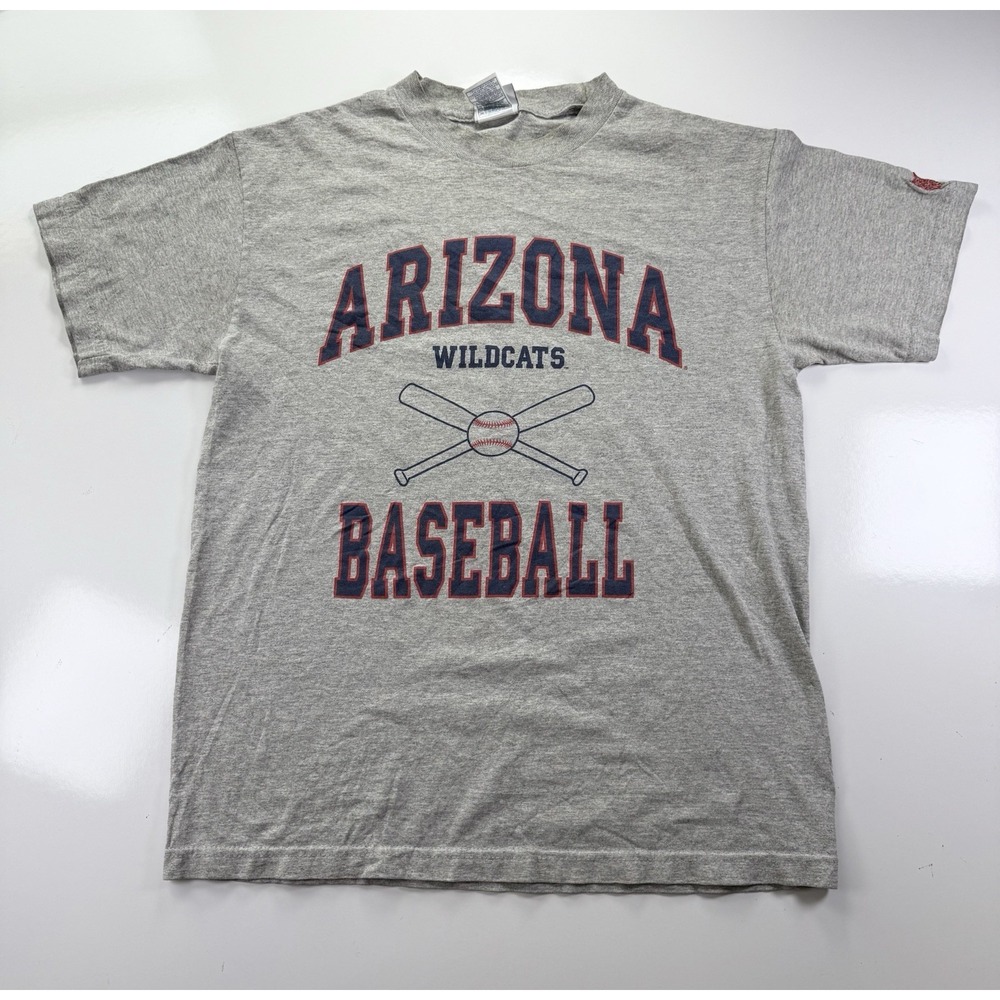 Arizona Wildcats Baseball T Shirt Men's Size M Gray Short Sleeve Tee NCAA Cotton
